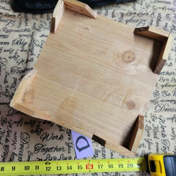 Bamboo lantern with rope handle square shape tapers-tan - Picture 3 of 11